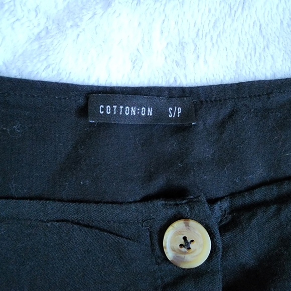 Cotton On black ruffle short sleeves top size S/P - Picture 3 of 5